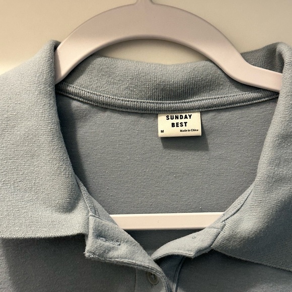 Sunday best long sleeve top in baby blue - Picture 2 of 2